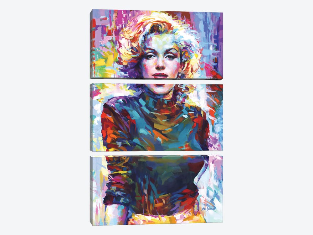 Marilyn Monroe VI by Leon Devenice 3-piece Canvas Art