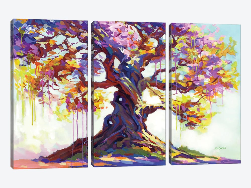Tree Of Melting Love by Leon Devenice 3-piece Canvas Wall Art