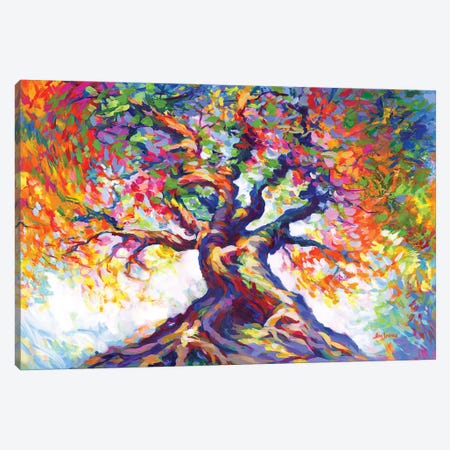 Tree Of Radiant Resilience Canvas Print #DVI429} by Leon Devenice Art Print
