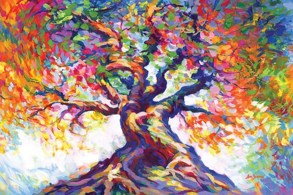 Intense Impressionism: Tree Of Radiant Resilience by Leon Devenice