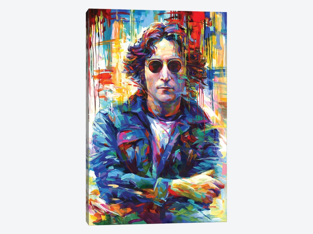 John Lennon by Leon Devenice 1-piece Canvas Art Print