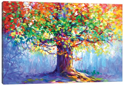 The Tree Of Blossoming Romance Canvas Art Print - Intense Impressionism