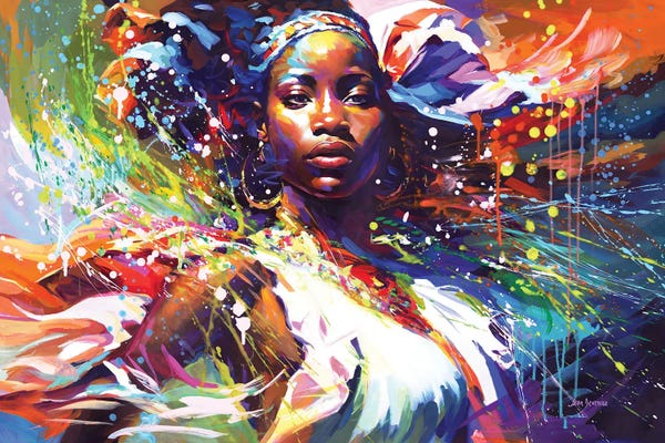 Colorburst: Beautiful African Woman by Leon Devenice