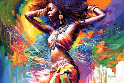Beautiful African Woman II by Leon Devenice canvas print