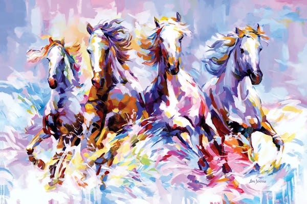 Leon Devenice: Horses On Waves Of Fantasy by Leon Devenice