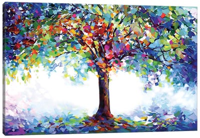 Tree Of Joy And Serenity Canvas Art Print - Leon Devenice