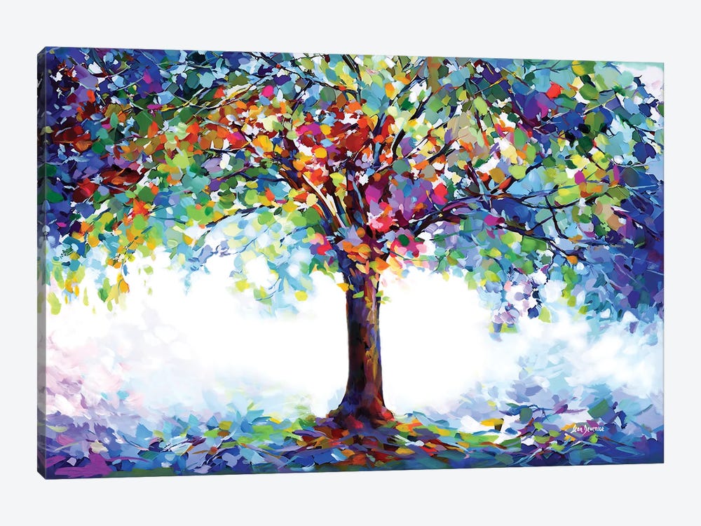 Tree Of Joy And Serenity by Leon Devenice 1-piece Canvas Wall Art