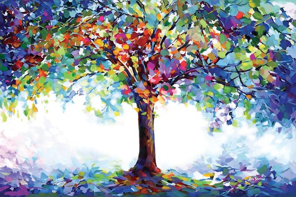Contemporary Fine Art: Tree Of Joy And Serenity by Leon Devenice