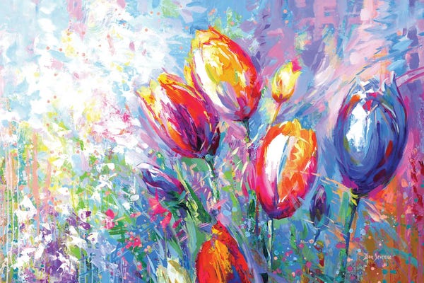 Tulips: Colorful Tulips by Leon Devenice