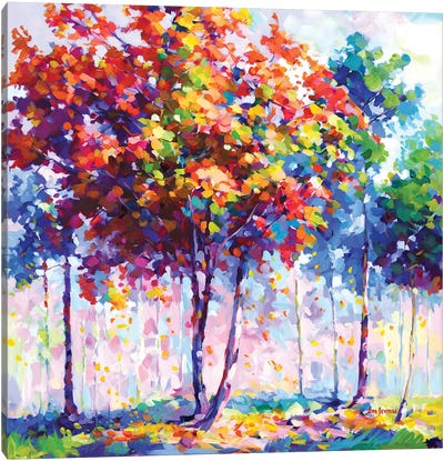 Shades Of Solitude Canvas Art Print - Trees in Transition