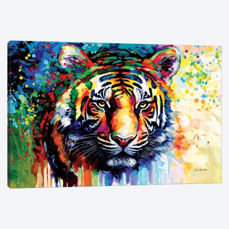 Tiger's Gaze Canvas Print #DVI459} by Leon Devenice Canvas Wall Art