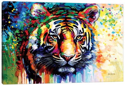 Tiger's Gaze Canvas Art Print - Leon Devenice