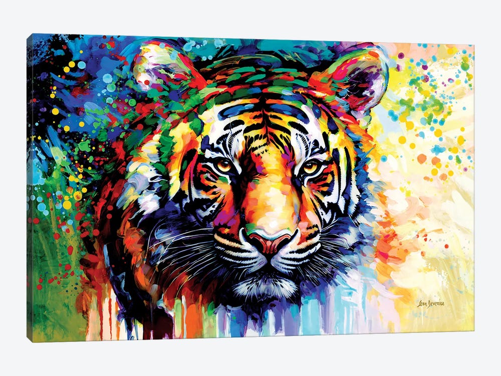 Tiger's Gaze by Leon Devenice 1-piece Canvas Art