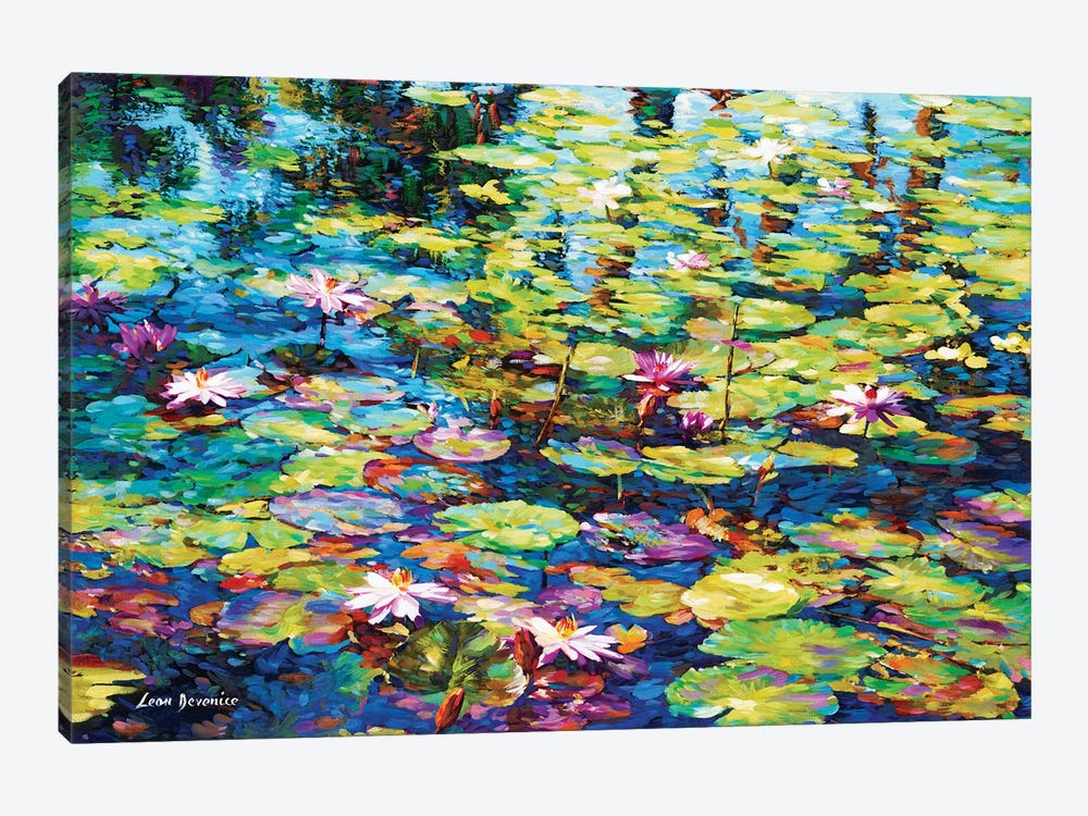 Lilies Of The Pond by Leon Devenice 1-piece Canvas Artwork