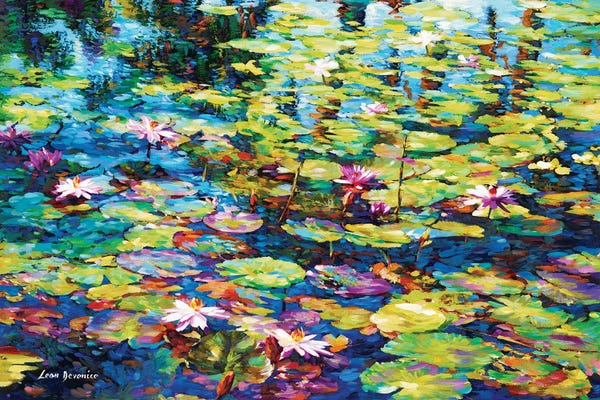 Intense Impressionism: Lilies Of The Pond by Leon Devenice
