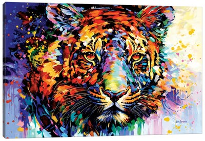 Tiger's Wild Wonder Canvas Art Print - Leon Devenice