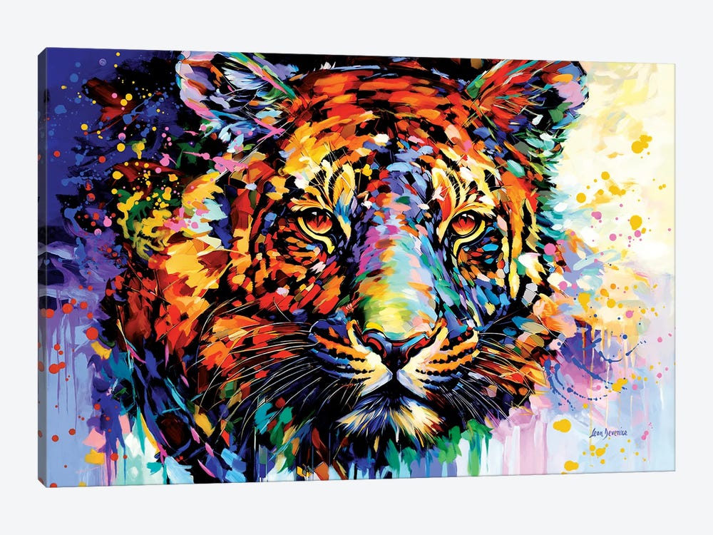 Tiger's Wild Wonder by Leon Devenice 1-piece Canvas Art