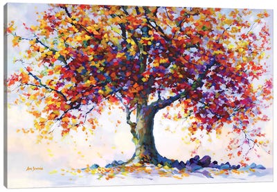 Tree Of Heartfelt Hues Canvas Art Print - Leon Devenice