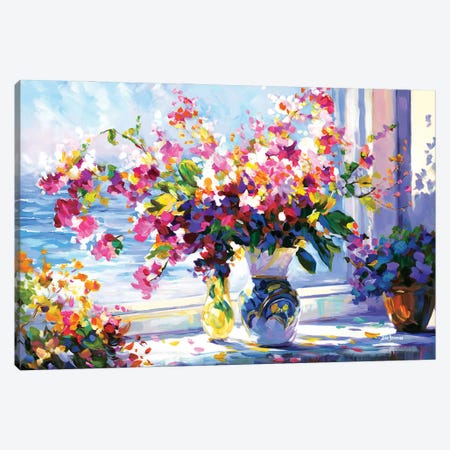 Blooms Kissed By The Morning Sun Canvas Print #DVI463} by Leon Devenice Canvas Art Print