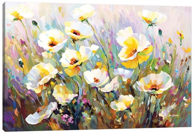 Sunlit Petals Embrace Canvas Art Print - Leon Devenice