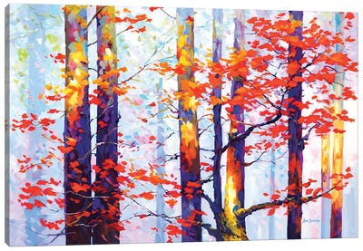 Whispers Of Autumn Love Canvas Art Print - Leon Devenice