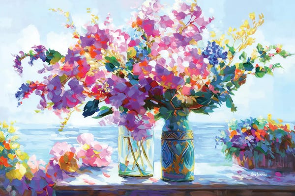 Contemporary Fine Art: Blossoms Amidst The Ocean Breeze by Leon Devenice