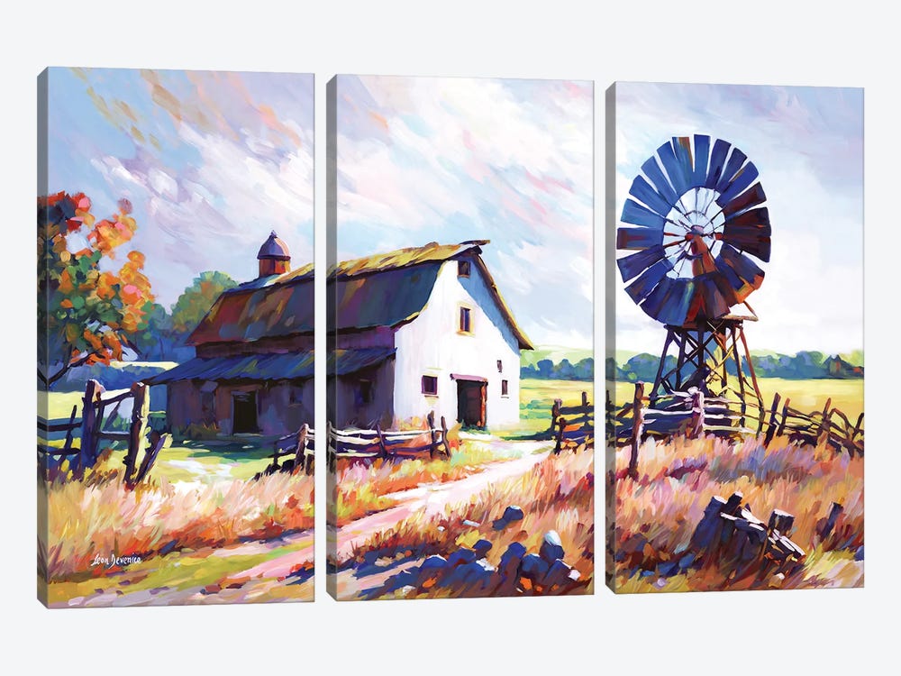 Countryside Serenity by Leon Devenice 3-piece Canvas Art Print