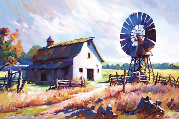 Watermills & Windmills: Countryside Serenity by Leon Devenice