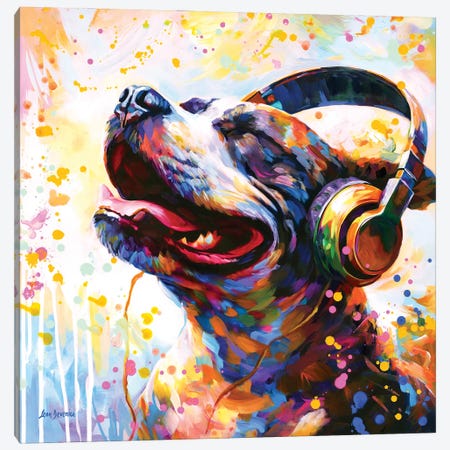 Happy Beats Canvas Print #DVI471} by Leon Devenice Canvas Artwork