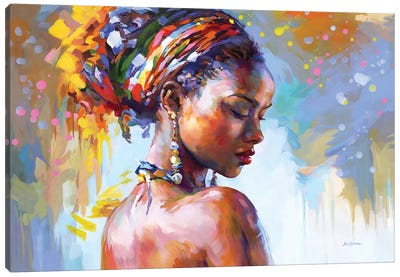 African Beauty Canvas Art Print - Female Portrait Art