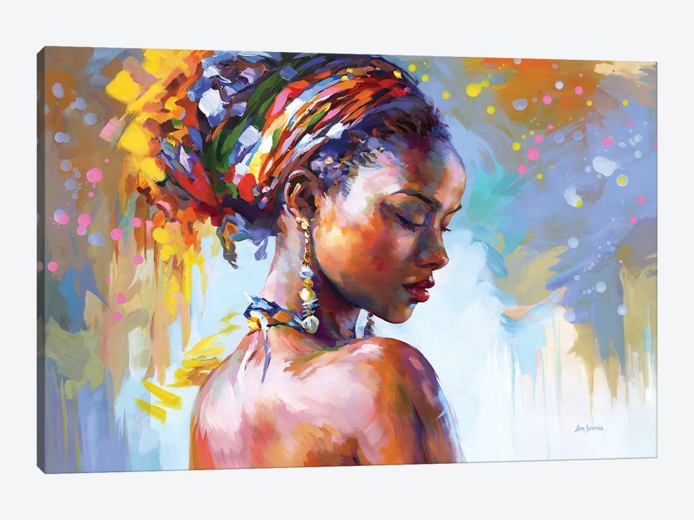 African Beauty by Leon Devenice 1-piece Canvas Art Print