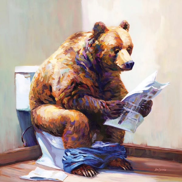 Bathroom Break: Bearly Informed by Leon Devenice