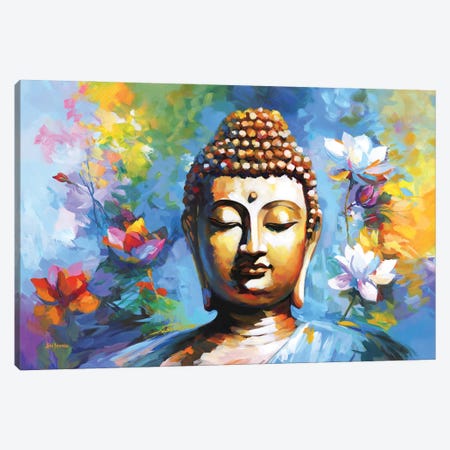 The Bloom Of Buddha's Light Canvas Print #DVI483} by Leon Devenice Canvas Art Print