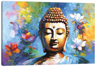 The Bloom Of Buddha's Light Canvas Art Print - Religious Figure Art
