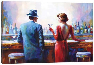 The Enigma Of Attraction Canvas Art Print - Couple Art
