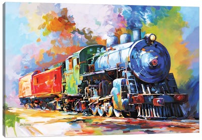 The Last Train Canvas Art Print - Leon Devenice