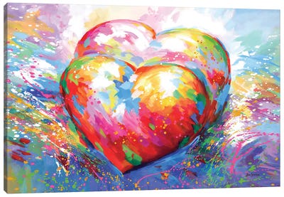 Forever In My Heart Canvas Art Print - Heart Art