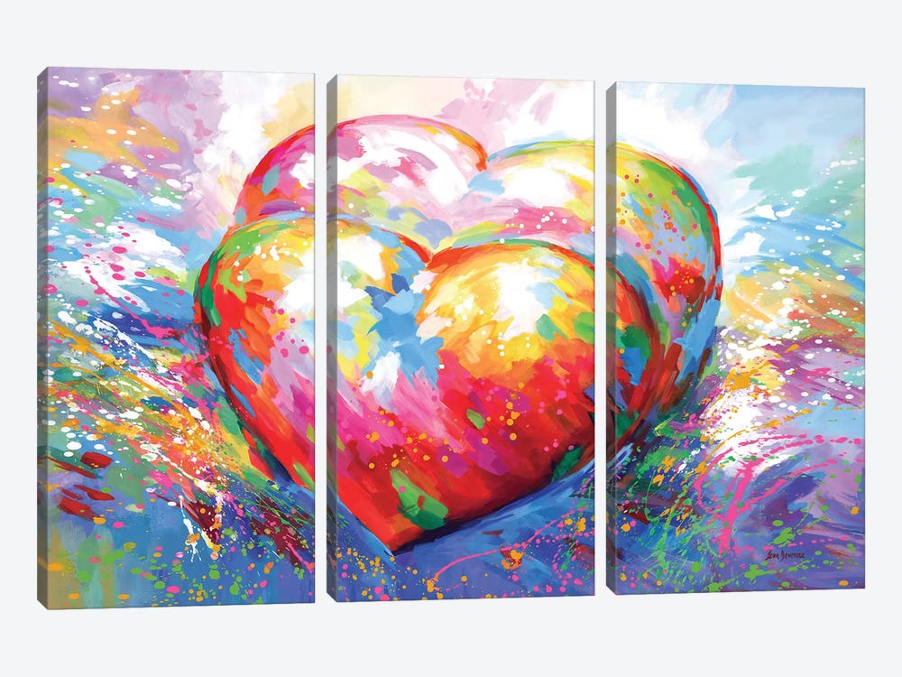 Forever In My Heart by Leon Devenice 3-piece Canvas Wall Art