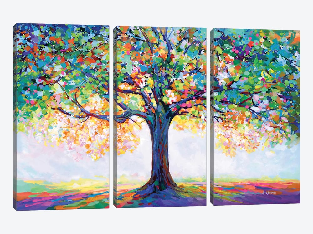 Tree Of Opportunity by Leon Devenice 3-piece Canvas Wall Art