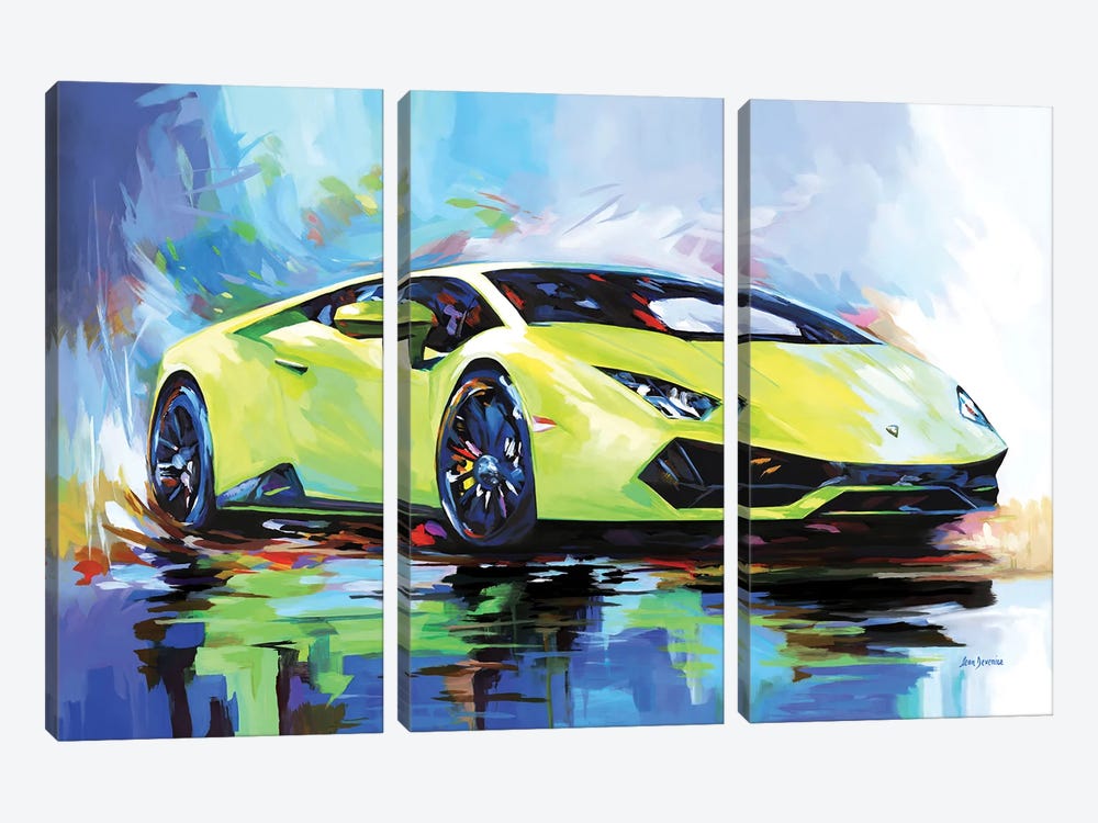 Epic Lamborghini by Leon Devenice 3-piece Canvas Art Print