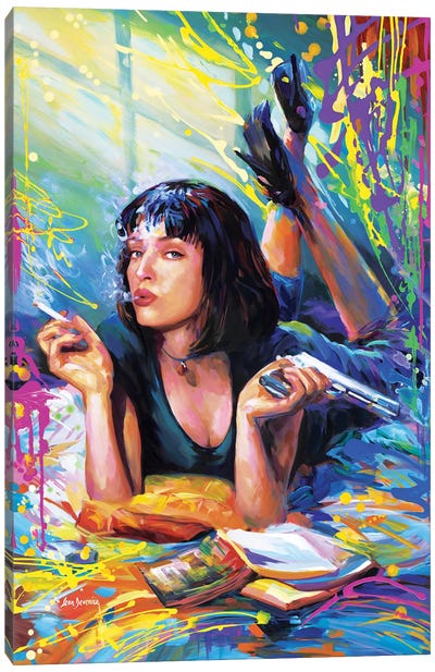 Pulp Fiction II Canvas Art Print - Mia Wallace