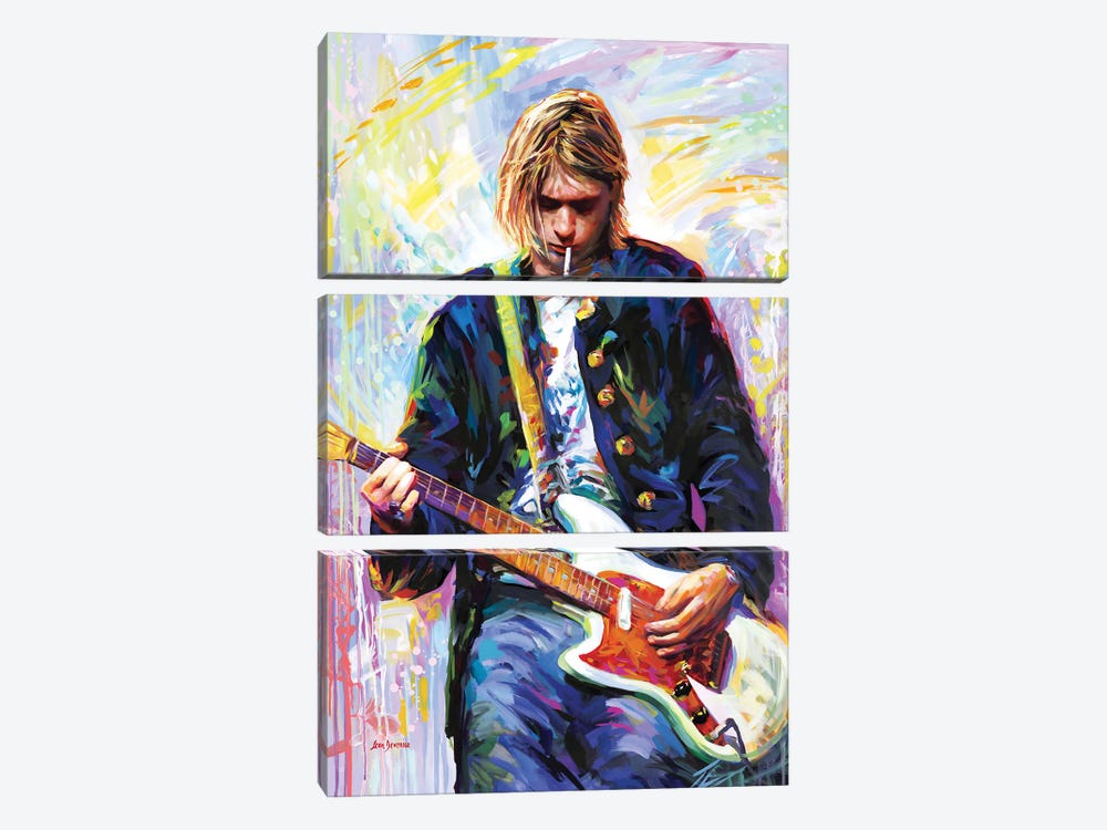 Kurt Cobain III by Leon Devenice 3-piece Art Print