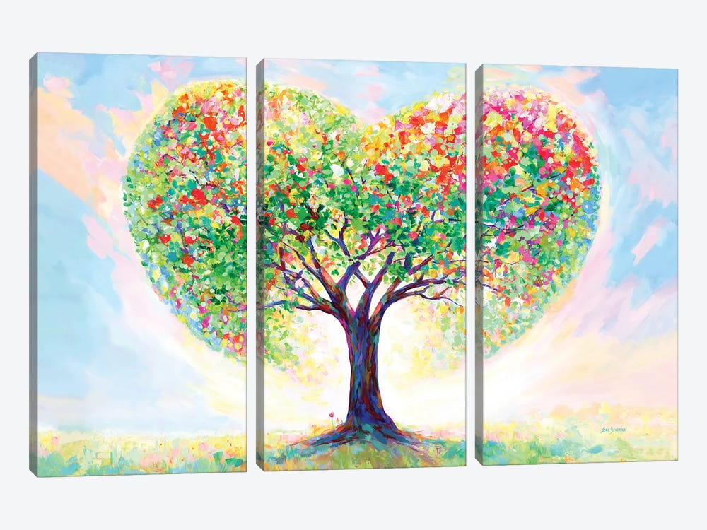 Love's Blossoming Tree by Leon Devenice 3-piece Canvas Artwork