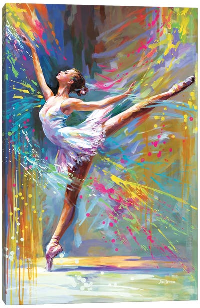 Ballerina's Moment Of Magic Canvas Art Print - Leon Devenice