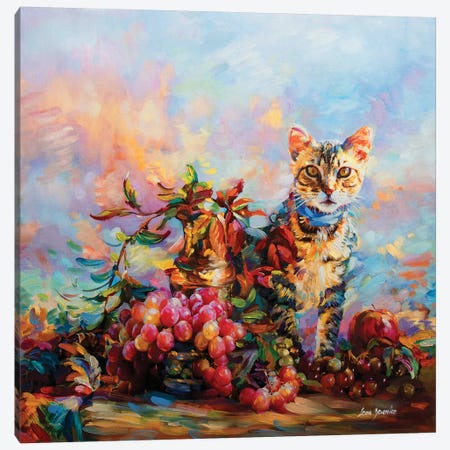 Meow Canvas Print #DVI50} by Leon Devenice Canvas Art