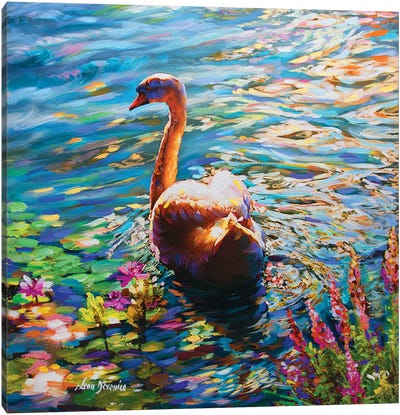 Morning Joy Canvas Art Print - Pond Art