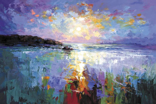 Abstract: Colorful Abstract Seascape by Leon Devenice