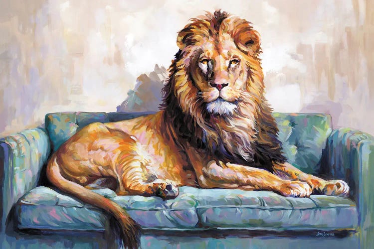 Lion's Day Off by Leon Devenice wall art