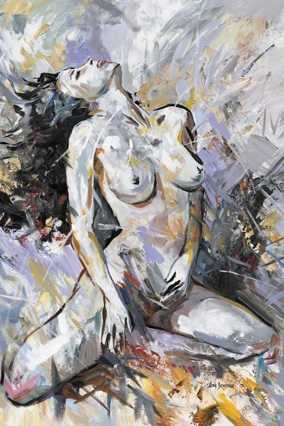 Abstract Nude Woman by Leon Devenice framed canvas print