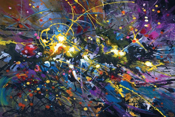 Colorful Abstracts: In The Beginning by Leon Devenice